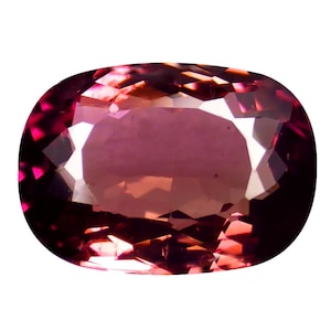 1.74 ct Phenomenal Cushion Cut (9 x 6 mm) Mozambique Purplish Pink Tourmaline Natural Loose Gemstone