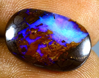 5.65 ct Fair Fancy Shape (17 x 11 mm) Multi Color Australian Koroit Boulder Opal Natural and Genuine Loose Gemstone