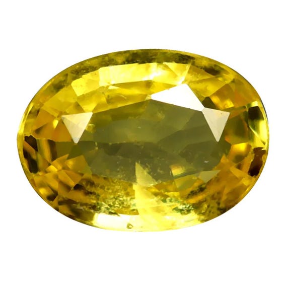 Saphir jaune de Ceylan non chauffé de 10,78 carats, pierre précieuse