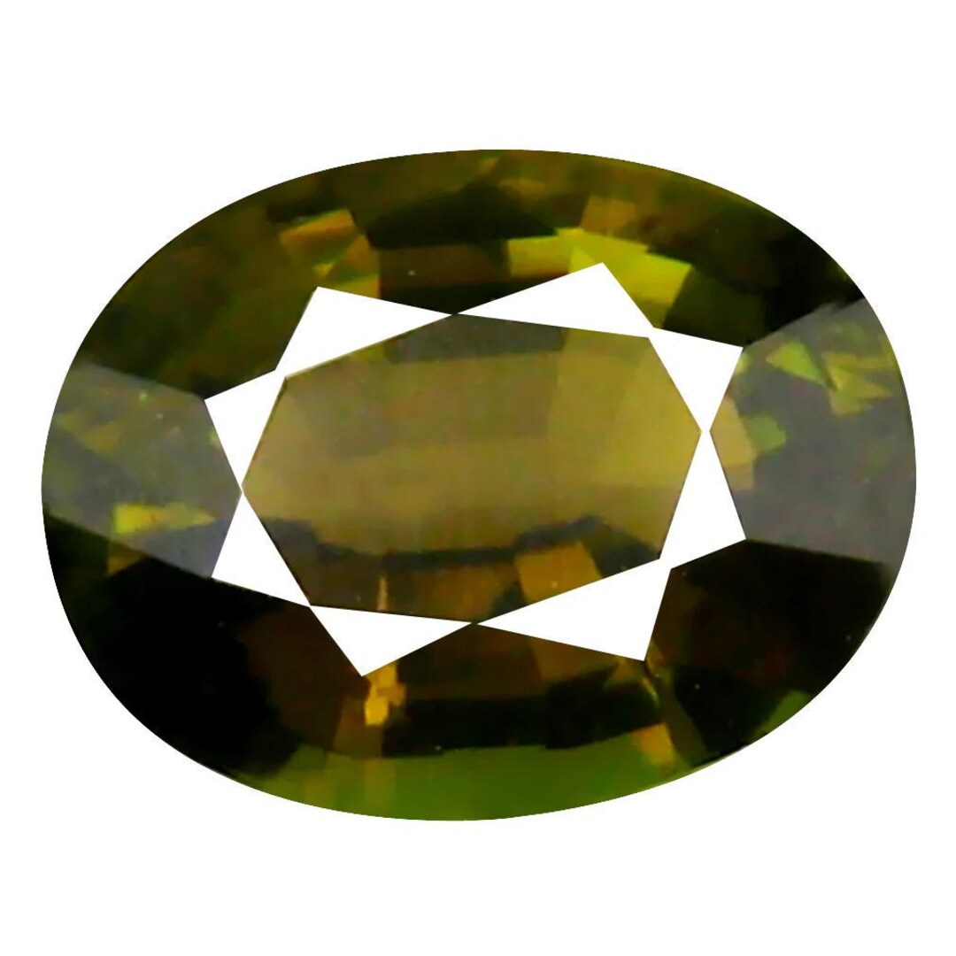 Bague en or 585 Tourmaline verte du Mozambique, 0.827ct