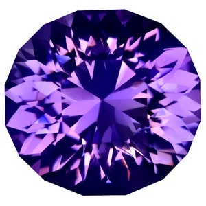 7.01 ct Very good Oval Cut (13 x 12 mm) Purple Unheated / Untreated Purple Amethyst Natural Loose Gemstone