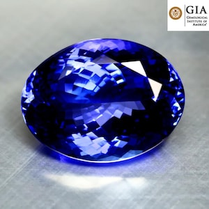 GIA Certified 17.53 ct AAAA Oval (18.52 x 14.01 mm) Natural D'Block Tanzanite