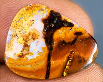 3.55 ct Excellent Fancy Shape (18 x 15 mm) Multi Color Australian Koroit Boulder Opal Natural Loose Gemstone