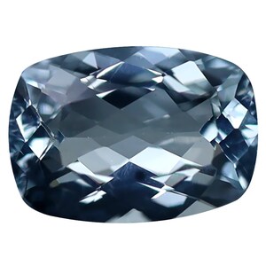1.90 ct Cushion Cut (10 x 7 mm) Unheated / Untreated Brazilian Sky Blue Aquamarine Natural Loose Gemstone