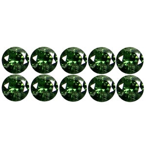 0.18 ct (10 pcs Lot) Calibrated Size 1.67 mm Round Shape Green Diamond Natural Loose Stones