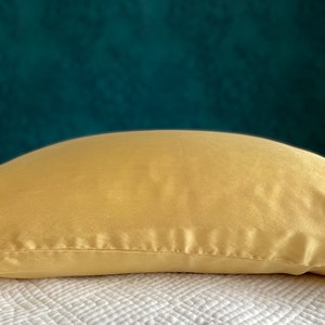 Silk Charmeuse Pillowcase with natural dye, standard size, varied hues, hand-dyed, plant-based dye