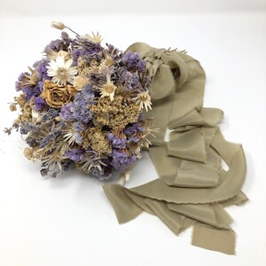 Olive Sprig-- Crepe de chine silk ribbon, Hand dyed, Naturally dyed, Plant based dye