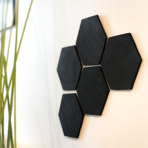 Honeycomb cork bulletin board set of 5 hexagons image 9