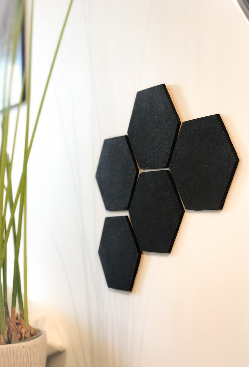 Cork Bulletin Board set of 5 Hexagons Etsy UK