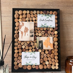 Wine cork bulletin board