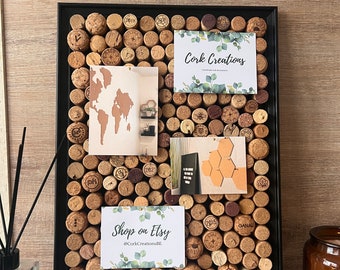 Wine cork bulletin board