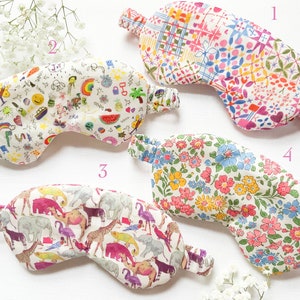 Liberty of London Eye Mask Kids, Floral Sleeping Masks for Kids, Children Sleep Mask Silky, Floral Sleeping Eye Mask, Sleep Aids for Kids