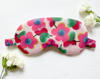 Liberty of London Silky Sleep Mask, Eye Mask Sleep Women, Liberty Print Silk Eye Mask, Floral Sleeping Mask for Women - Made in the USA