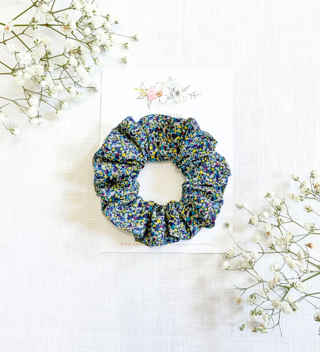 Liberty of London Scrunchie, Blue Pepper Tana Lawn Cotton Scrunchie ...