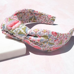 Lodden Knotted Liberty Floral Headband, Liberty of London Knot Headband, Designer Floral Headband for Women, Women Gift Under 30 Dollars