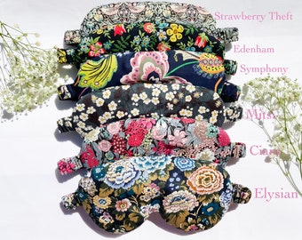 Liberty of London Augenmaske Schlaf Frauen, Schlafmaske seidig, Blumen Schlafmaske Frauen, süße Augenmaske zum Schlafen, Selbstpflege Geschenk für Frauen