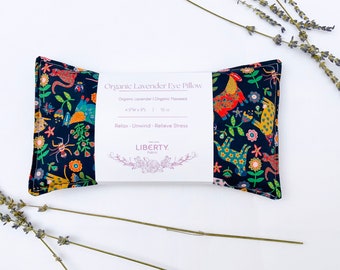 Liberty of London Weighted Eye Pillow for Release Stress, Organic Lavender Eye Pillow, Removable and Washable Eye Pillow Cover