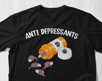 Antidepressant Shirt, anti depressants Possum shirt antidepressant Possum shirt Happy Pills Opossum Tshirt  Funny Possum Lover Gift