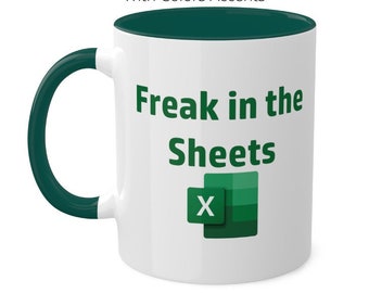 Freak in the sheets Tasse Lustige Freak in the Sheets Excel Tasse, Buchhalter Geschenk, Ingenieur Geschenk, Nerd Geschenk, Keramik Kaffeetasse, 220g