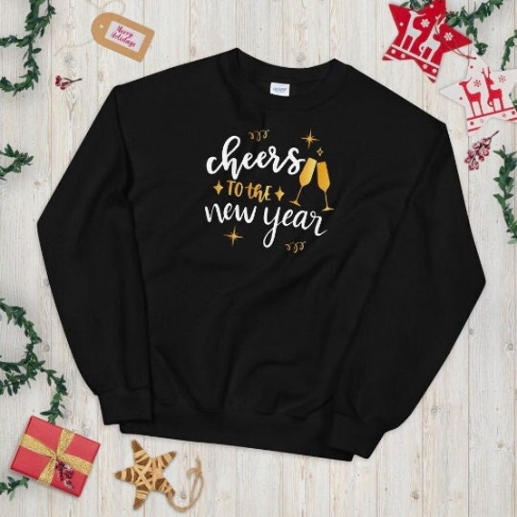 TimaShopDesigns Cheers to The New Year Sweatshirt,Hello 22 Sweatshirt Happy New Year New Year Sweatshirt New Years Eve Sweatshirts Hello 2022 Sweatshirt