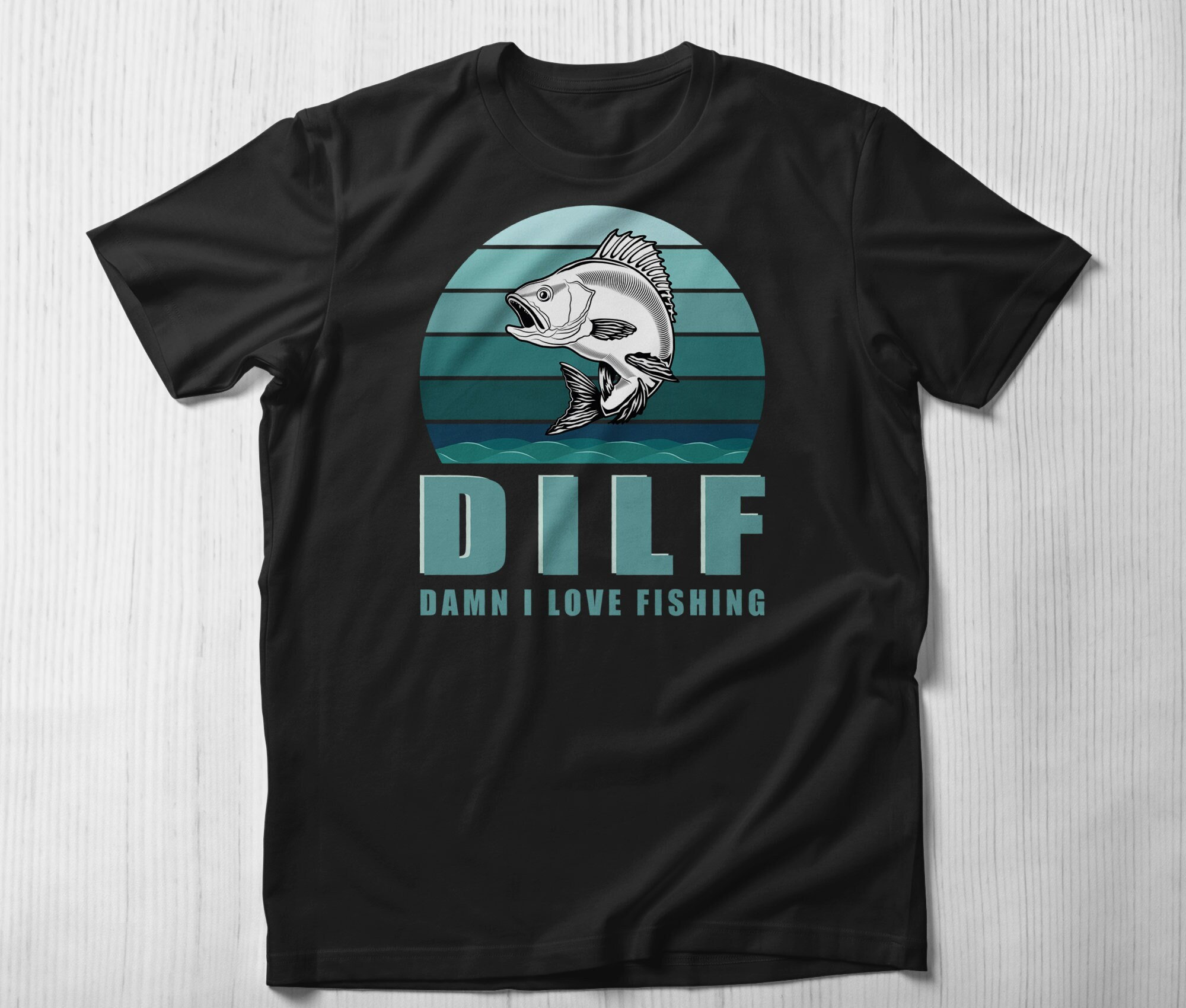 Dilf Damn I Love Fishing Shirt, MILF Dad Tshirt Fathers Day Gift From  Daughter Funny Shirt for Dad Gift for Dad 