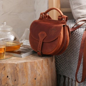 Petit sac à main en cuir | Sac de voyage à bandoulière | Sac double | Sac à bandoulière | sac vintage | Cadeau pour maman | Cadeau d'anniversaire femme | Cadeau de Noël