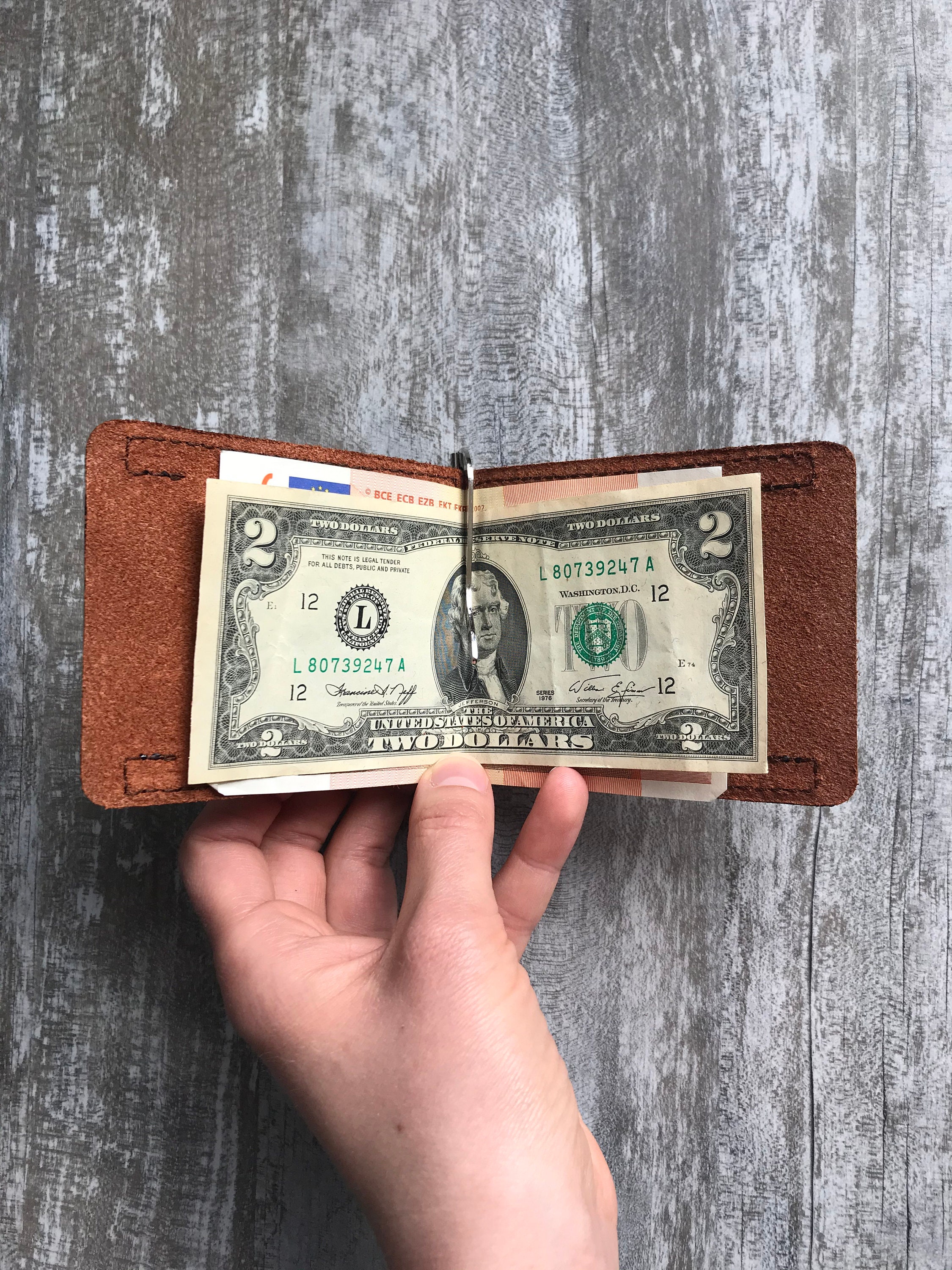 Money Clip Wallet Minimalist Leather Wallet Slim Money Clip Brown Note  Wallet Credit Card Wallet Christmas Gift Birthday Gift -  Canada