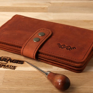 Elegante billetera larga de cuero: regalo perfecto para mamá, esposa, sorpresa de cumpleaños