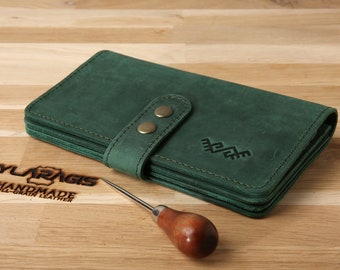 Handmade Leather Wallet Organizer