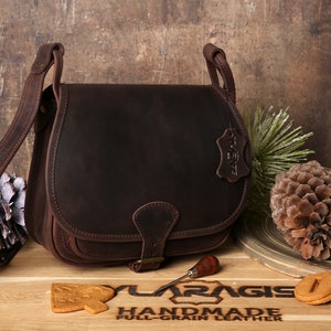 Leather saddle bag | Crossbody bag | Shoulder bag | Western bag | Casual brown bag | Birthday gift | Christmas gift | Birthday gift women