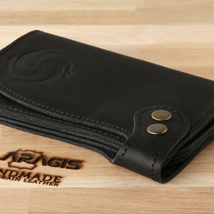 Grand portefeuille en cuir pour téléphone pour femme et homme | Cadeau de Noël