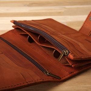 Elegante billetera larga de cuero: regalo perfecto para mamá, esposa, sorpresa de cumpleaños