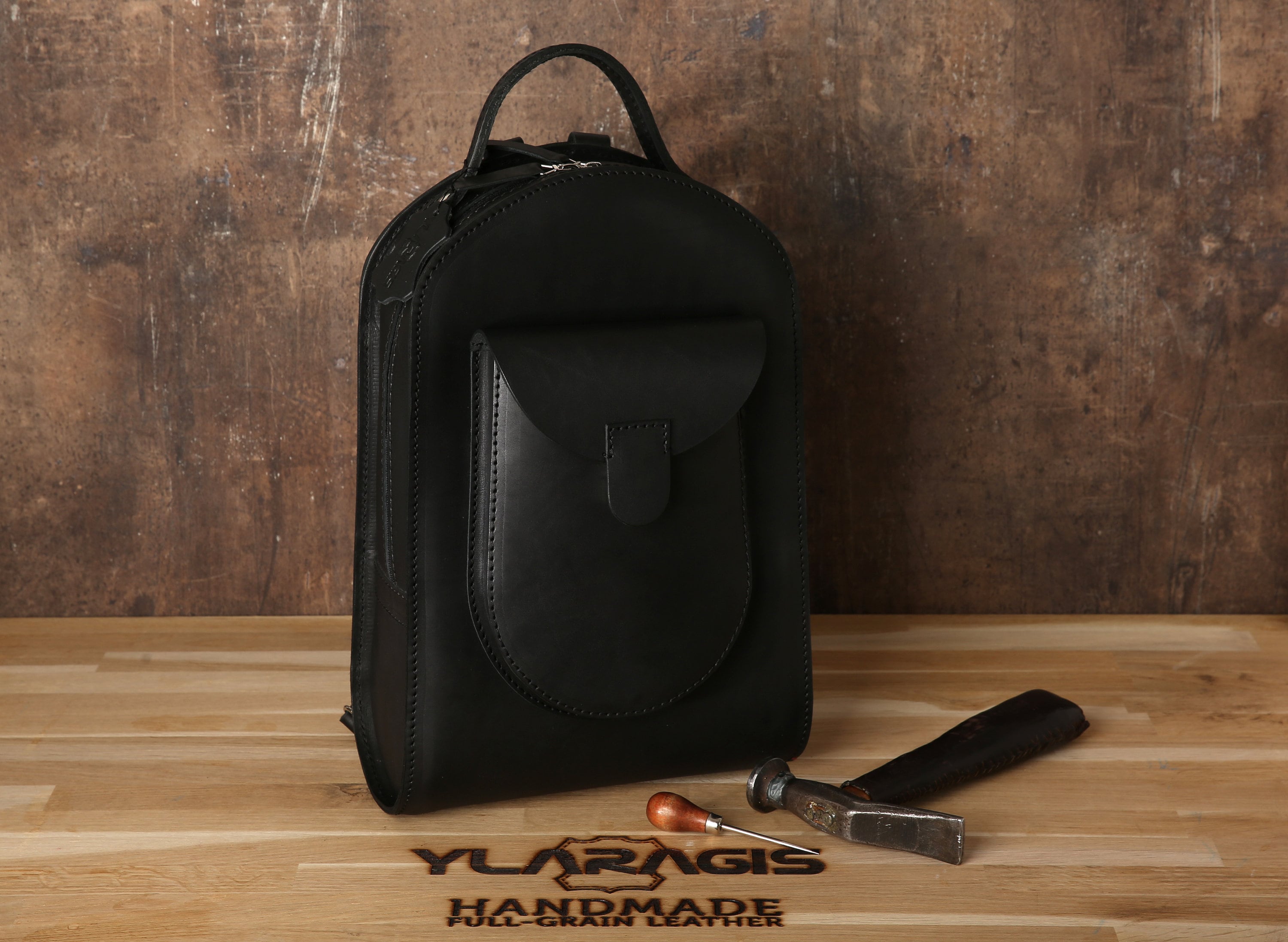 Black Minimalist Backpack with Boxy Design and Adjustable Straps Aer main image 4