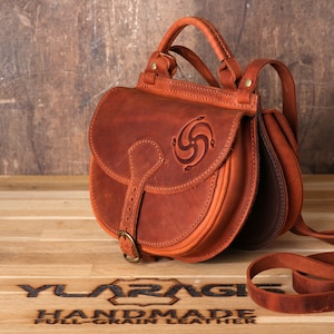 Petit sac à main en cuir | Sac de voyage à bandoulière | Sac double | Sac à bandoulière | sac vintage | Cadeau de Noël | Cadeau d'anniversaire femme