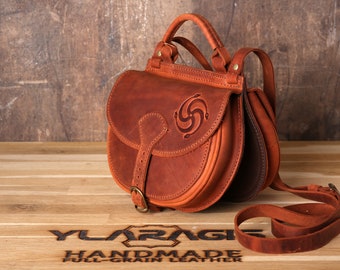 Small leather purse | Crossbody travel bag | Two fold bag | Shoulder bag | Vintage bag | Christmas gift | Birthday gift women