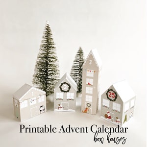 Advent Calendar Printable, Christmas Countdown, Advent Calendar, Printable Christmas Village, paper Christmas village