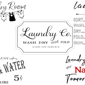 Laundry SVG, Laundry Service SVG, Laundry Room SVG file, Farmhouse Laundry Cut File, Farmhouse Style svg, Wooden Sign file, Wash Fluff Fold