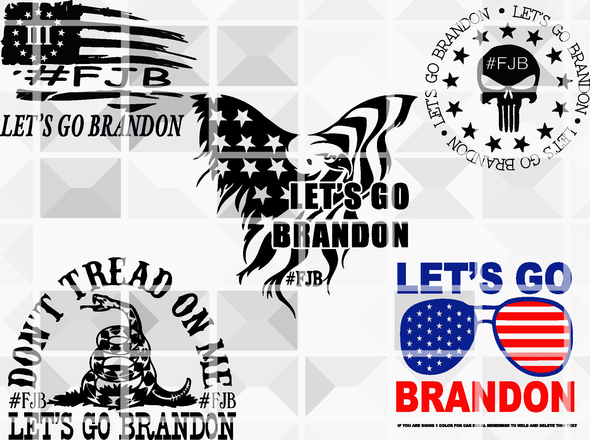 Lets Go Brandon Cursive Decal, Conservative Decal, Made in USA