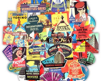 Retro Hotel Sticker Etsy