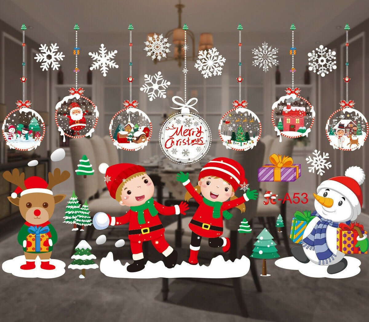 1×Christmas Santa Wall Window Sticker Removable PVC Decal Xmas Home Party Decor 1×Christmas Santa Wall Window Sticker Removable PVC Decal Xmas Home Party Decor