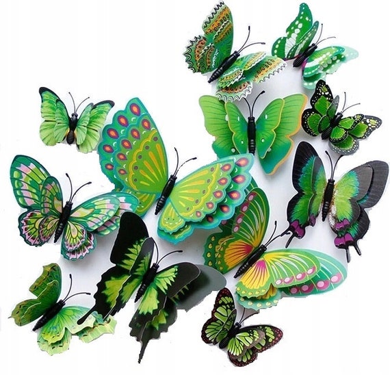 3D Butterfly Wall Decals Home Decor Fashion Cute Wall Stickers Etsy