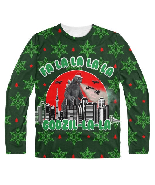 Discover God zilla Weihnachten, Saison, Falalala god zilla hässliche Weihnachten 3D Pullover