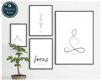 Yoga Pose Wall Art Set: Minimalist Scandinavian Prints