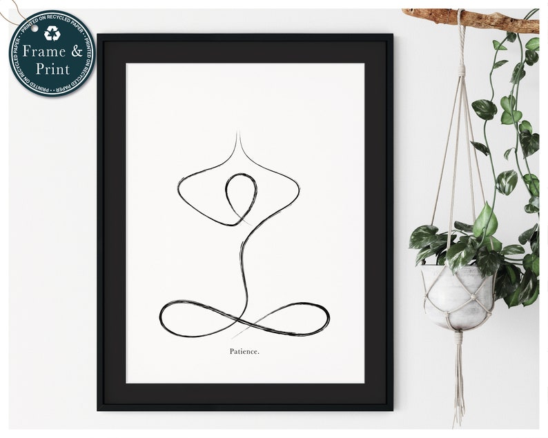 Framed Yoga Wall Art Yoga Studio Decor Yoga Art Print Etsy