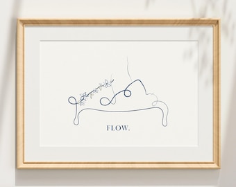 Reformer Pilates Line Art Poster, Minimalist Pilates Studio Decor, Botanical Home Decor, Fitness Line Art, Minimal Art, Self Love Print