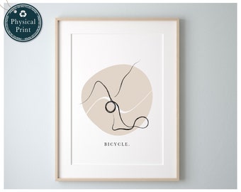 Impresión artística minimalista de Pilates: póster de papel reciclado