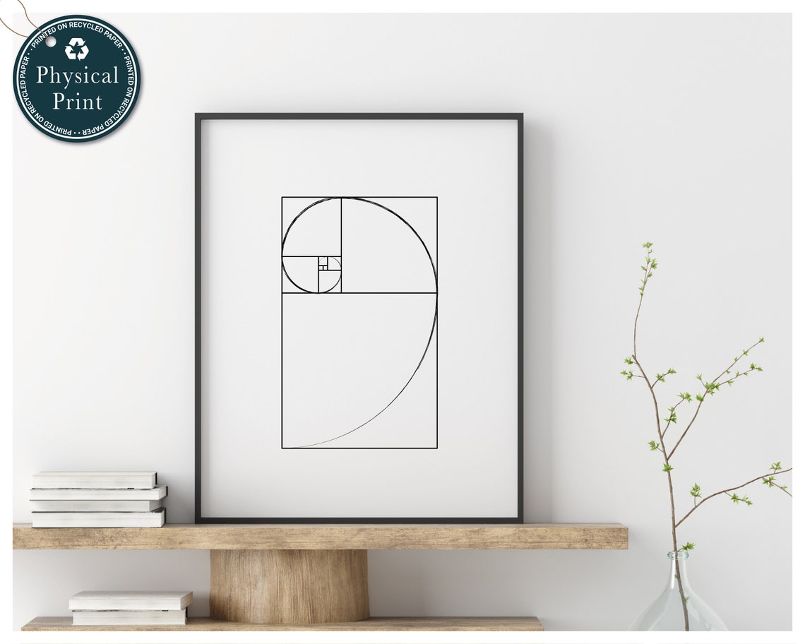 Golden Ratio Print Modern Wall Art Physical Print Recycled - Etsy UK