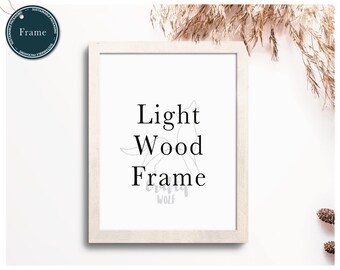 Cadre pour poster en bois naturel : suspension d'art mural moderne