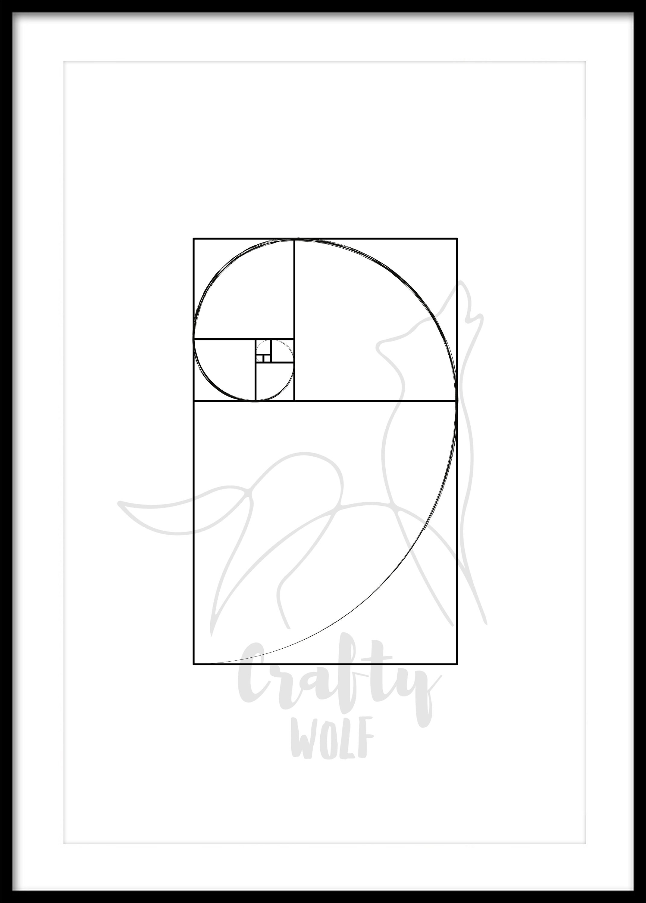 Golden Ratio Print Modern Wall Art Physical Print Recycled - Etsy UK