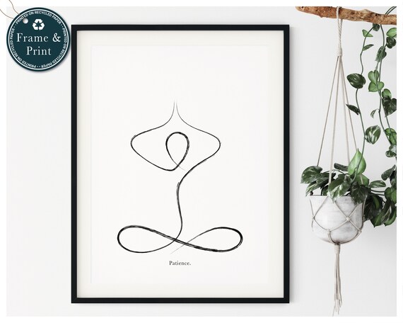 Ingelijste Yoga Art Print Yoga Poster Wall Decor Meditatie